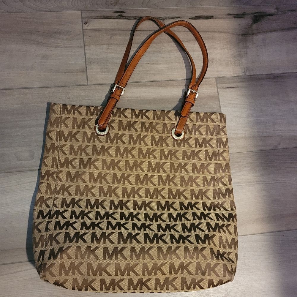 MK tote brown and tan